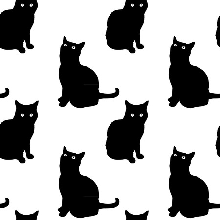 Cats Seamless Patternのイラスト素材