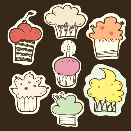 Sweets setのイラスト素材