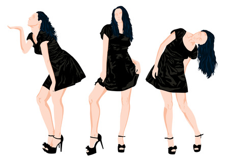 Posing womanのイラスト素材