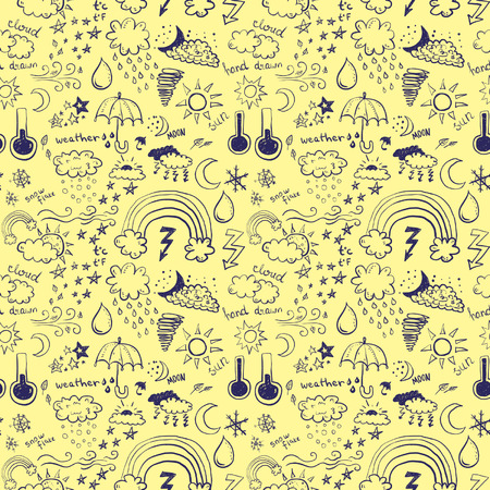 Weather Seamless Patternのイラスト素材