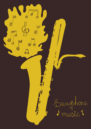 Saxophone Musicのイラスト素材