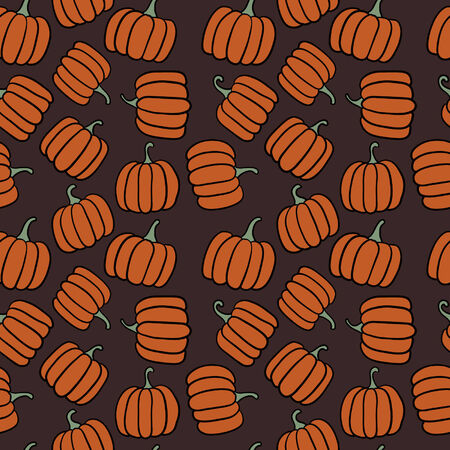 Pumpkins Seamless Background
