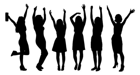 Joy silhouettesのイラスト素材