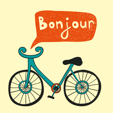 Cartoon Bicycleのイラスト素材