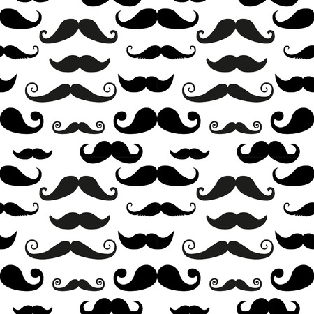 Mustache seamless patternのイラスト素材