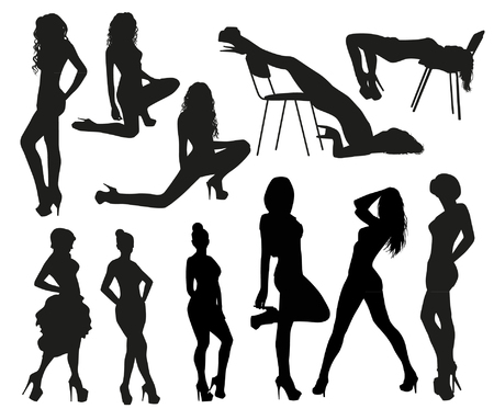 Sexy silhouettesのイラスト素材