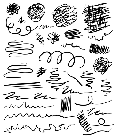 Grungy hand drawn figuresのイラスト素材