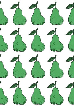 Pear seamless patternのイラスト素材