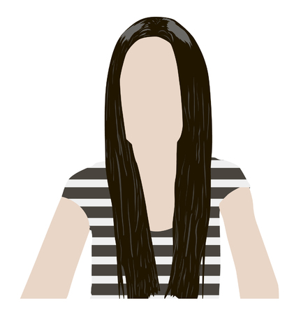 woman head silhouetteのイラスト素材