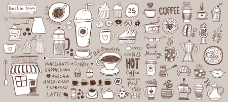 coffee setのイラスト素材