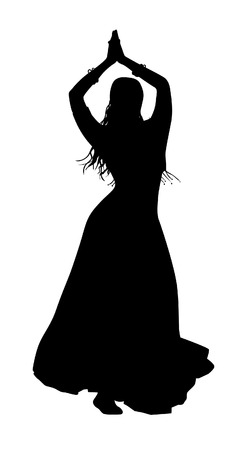 Belly dance silhouetteのイラスト素材