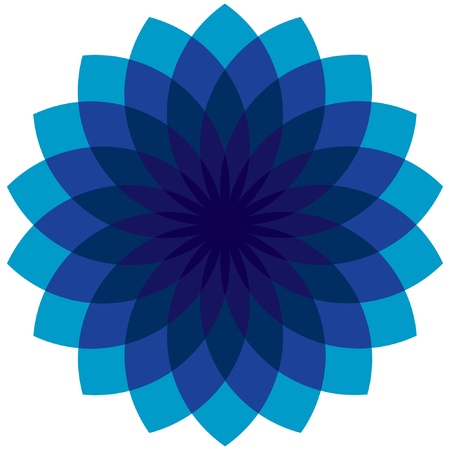 Blue Abstract Flowerのイラスト素材