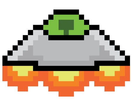 Pixel Spaceshipのイラスト素材