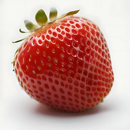 Strawberry isolated on a white background. Close-up.の素材