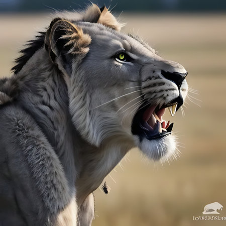 Portrait of a lioness (Panthera leo)の素材