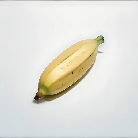 Banana isolated on white background. 3D illustration. 3D rendering.の素材