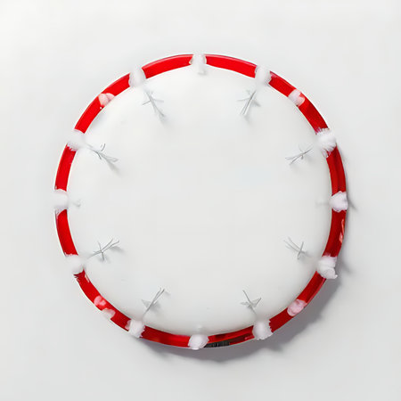 3d rendering of a christmas wreath on a white backgroundの素材
