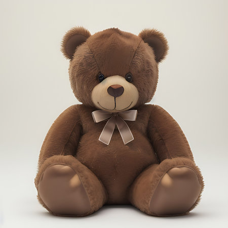 Teddy bear isolated on white background. 3D rendering illustration.の素材