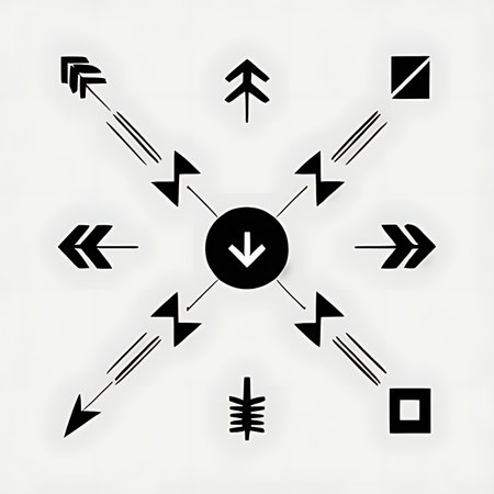 Arrows icon set in black and white. Vector illustration. Eps 10の素材
