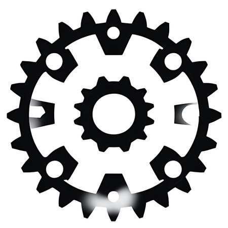 Gear wheel icon on white background. Vector illustration. Eps 10.の素材