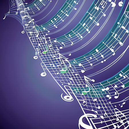 Abstract musical background with notes. Vector illustration for your design. EPS10の素材