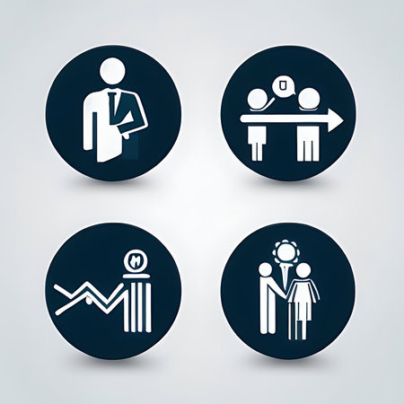 Set of icons for business, finance and communication. Vector illustration.の素材