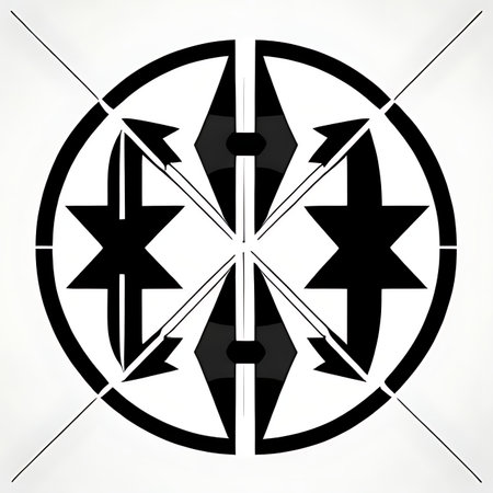 Arrows pointing to the center of the target. Vector illustration.の素材