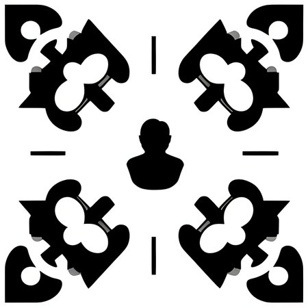 Set of black silhouettes of playing cards on a white background.の素材