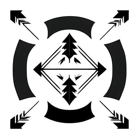 Arrows and arrows in black on a white background, vector illustrationの素材