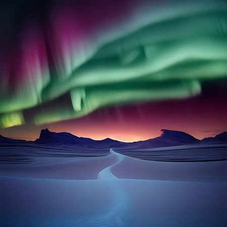 Abstract surreal landscape. Digital art painting. 3d rendered illustration.の素材