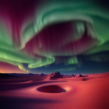 Fantasy alien planet. Mountain and lake. 3D illustration.の素材