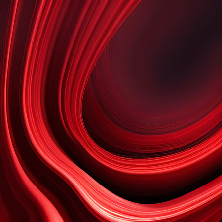 Abstract red background with some smooth lines in it (see more in my portfolio)の素材