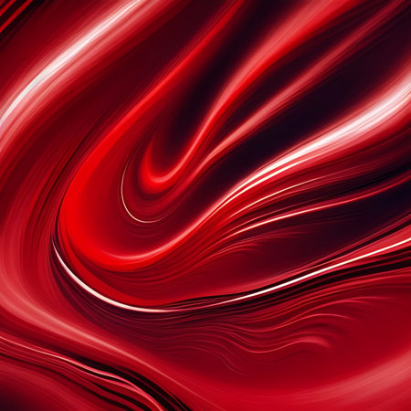 abstract background with smooth lines in red and black colors, computer generated imagesの素材