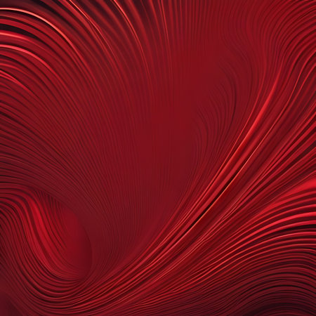 Abstract red background with wavy lines. Vector illustration for your designの素材