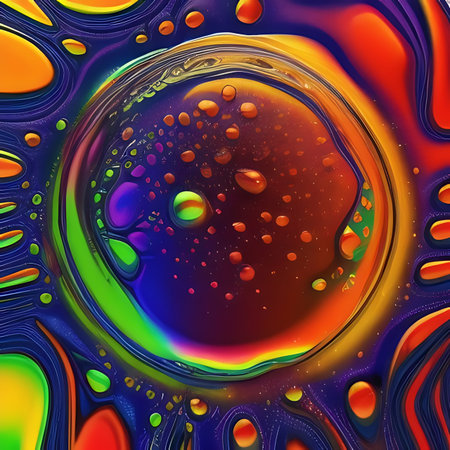 abstract colorful background, computer generated, fractal design for webの素材