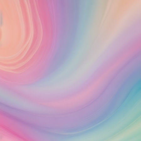 abstract background with smooth lines in pink, blue and yellow colorsの素材