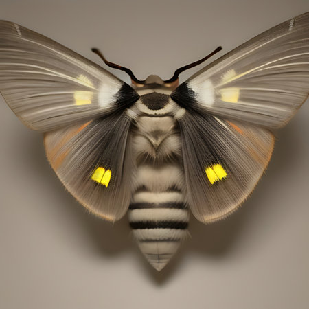 Butterfly on a gray background. Close-up view.の素材