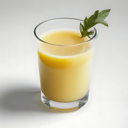 Cocktail with orange juice in a glass on a white backgroundの素材