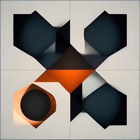 Abstract geometric background with hexagons. Vector illustration. Eps 10.の素材