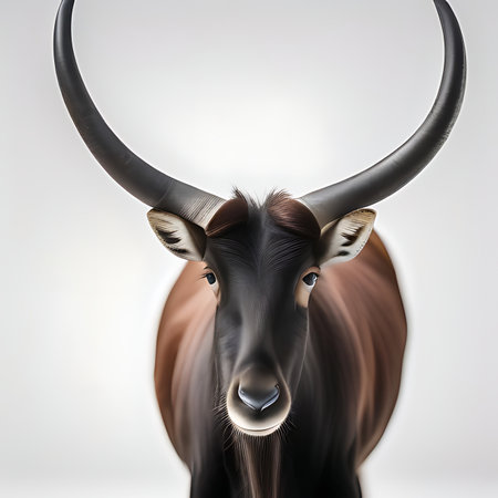 African antelope isolated on a white background. 3d render.の素材