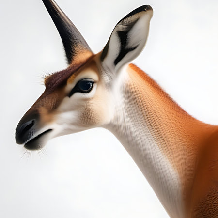 Gazelle isolated on a white background. 3d render.の素材
