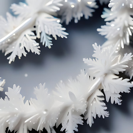 White snowflakes on a black background. Christmas and New Year background.の素材
