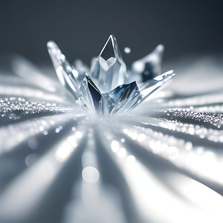 Blue crystals on a white background. 3d rendering, 3d illustration.の素材