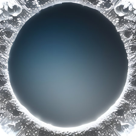 ice on a black background with space for text. 3d illustrationの素材
