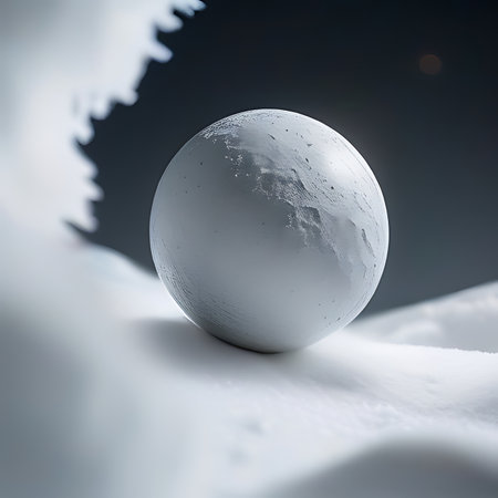 3d rendering of a moon in the snow with icicles.の素材