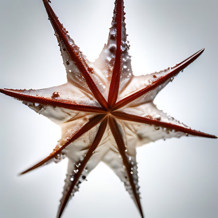 Close-up of a starfish with water droplets on itの素材
