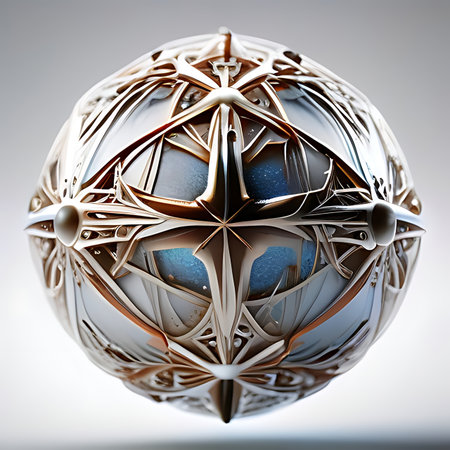 3d illustration of abstract geometric composition,digital art works. 3d rendering.の素材