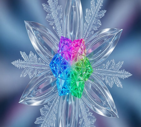 Macro closeup of fractal flower, digital artwork for creative graphic designの素材