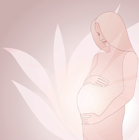abstract background of a pregnant womanのイラスト素材