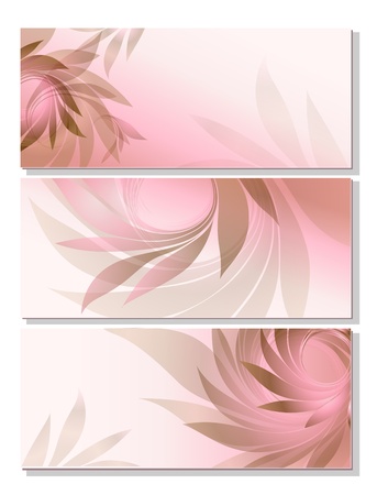 set - abstract background with pink petalのイラスト素材